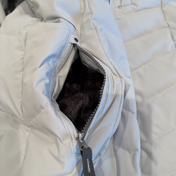Eddie Bauer Sun Valley Down Parka – Cement XS, 650 Fill, Faux Fur Hood - Picture 12 of 12